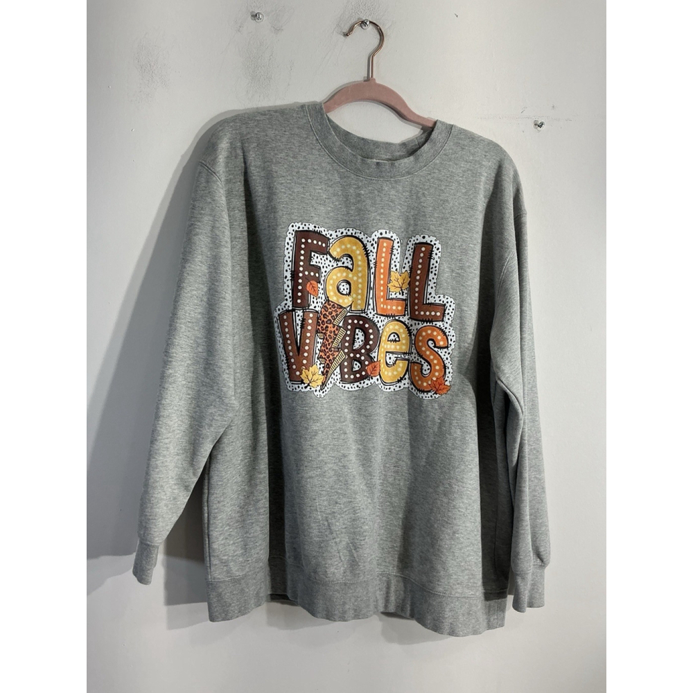 Womans Arrive Guide Sweatshirt XXL Gray “fall Vibes” Pullover
